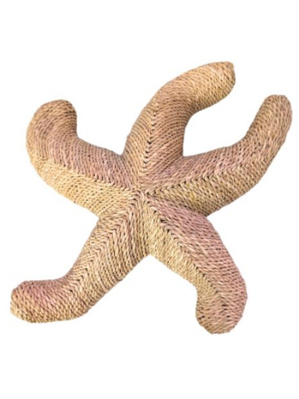 Unique Large Woven Rattan Starfish Beach Wall Decor Hanging Ocean Sea 16" Beige